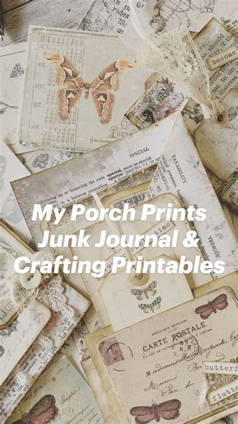 My Porch Prints Junk Journal & Crafting Printables : An immersive guide ...