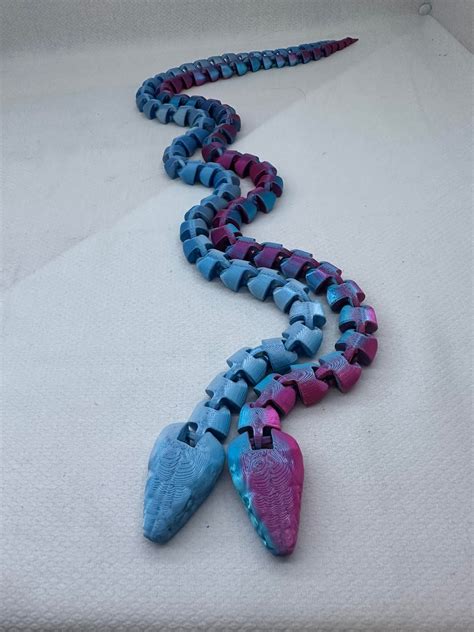 3D Printed Articulated Snake, Fidget Toy - Etsy