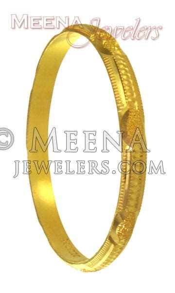 22K Gold Baby Bangle - baby2078 - 22k Gold Baby Bangles with diamond Cut finish in yellow gold ...