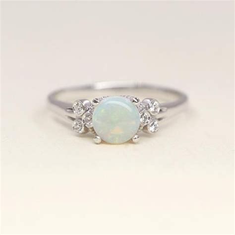 Opal Wedding Rings Silver - jenniemarieweddings