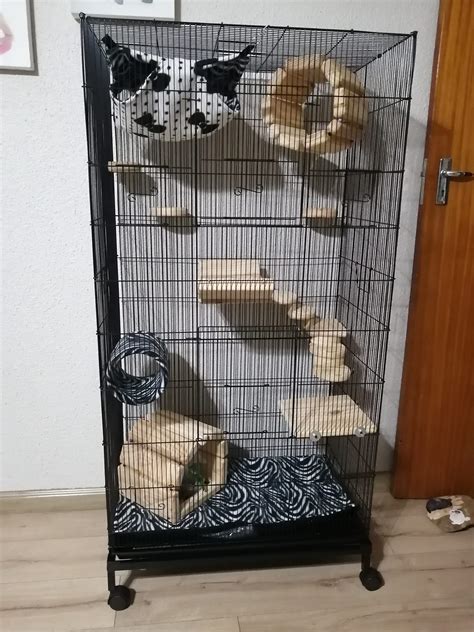 Cage with Accessories (Chinchilla setup)std set up Extra-large cage 76x46x138c – Chinchilla Heaven