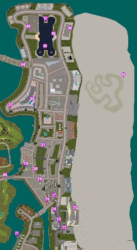 Image - GTAVC HiddenPack 21-40 Vice Point & North Point Mall map.png ...