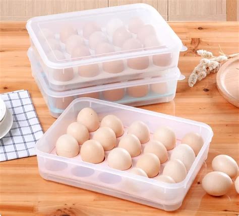 1PC Plastic Egg Kitchen egg Storage Box 20 Grid Eggs Holder Stackable ...