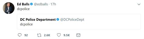 Ed Balls was there for Washington DC Police’s Twitter account after ...