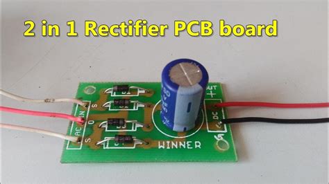 2 in 1 AC to DC Rectifier PCB board full wave bridge & center tapped rectifier - YouTube