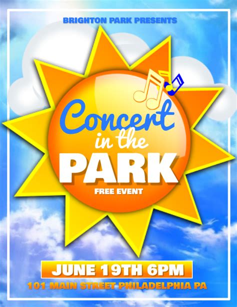 Concert in the Park Template | PosterMyWall