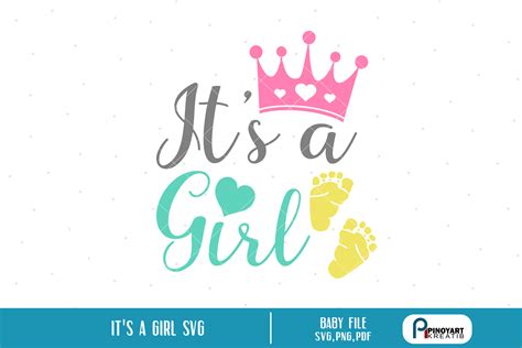 it's a girl svg, it is a girl svg, newborn svg, baby svg (84164) | SVGs ...