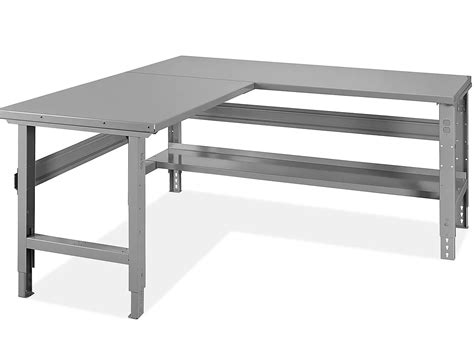 L-Shaped Industrial Packing Table - 72 x 78", Steel Top H-8404-STEEL ...