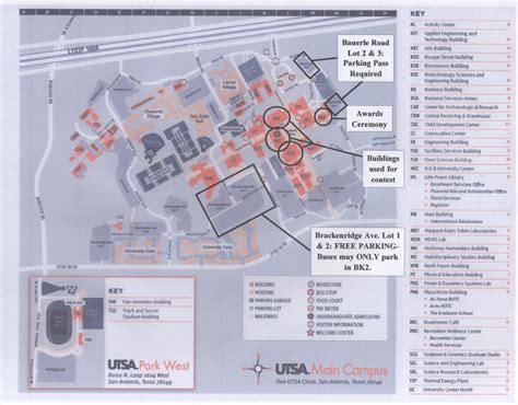 Map Of Utsa Main Campus - Missouri Map