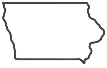 Iowa – Map Outline, Printable State, Shape, Stencil, Pattern – DIY Projects, Patterns, Monograms ...