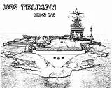 CVN 75 Truman Aircraft Carrier Ship Coloring Pages  sketch template