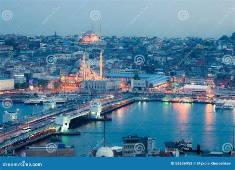 Istanbul skyline editorial stock photo. Image of landmark - 52636953