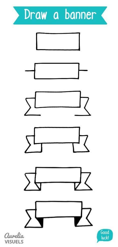 How To Draw A Banner Step By Step at Drawing Tutorials