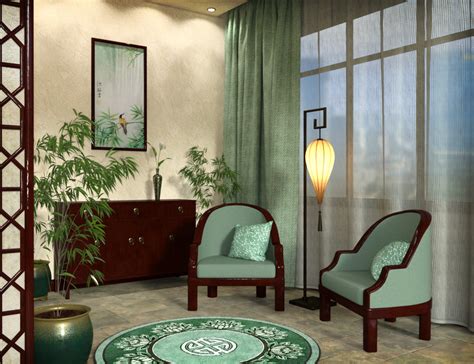 Modern Chinese Bedroom | Daz 3D