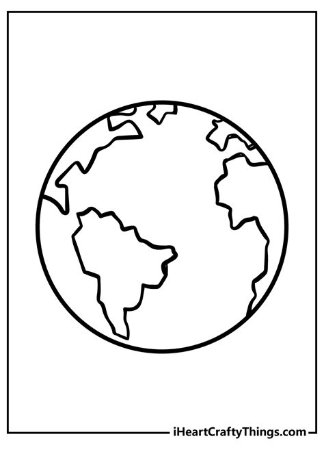 Earth Planet Coloring Page