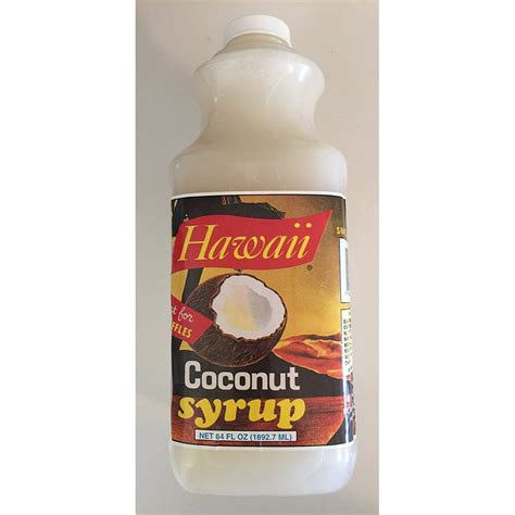 Hawaii Coconut Pancake Waffle Syrup 64 fl. oz (1/2 Gallon) - Walmart ...