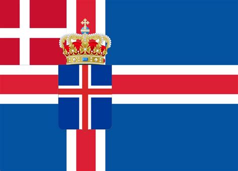 A redesign of the kingdom of Iceland flag (1918) after getting his independence from Denmark ...