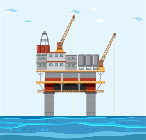 Offshore Oil Rig Vector Art, Icons, and Graphics for Free Download