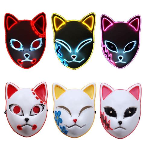 Demon Slayer Fox Mask Japanese Anime Ghost Blade Cosplay Costume Props – Masktoy