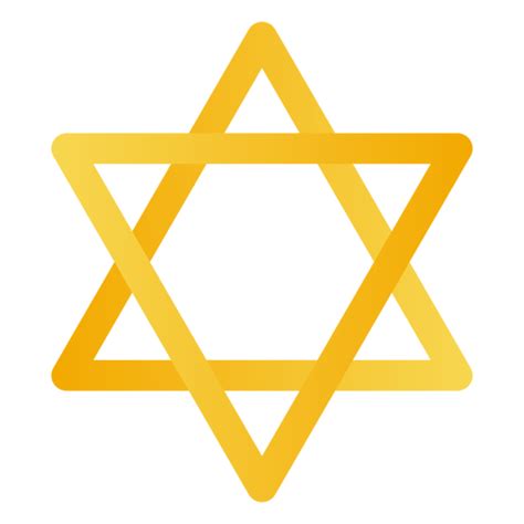 Yellow star of david - Transparent PNG & SVG vector file