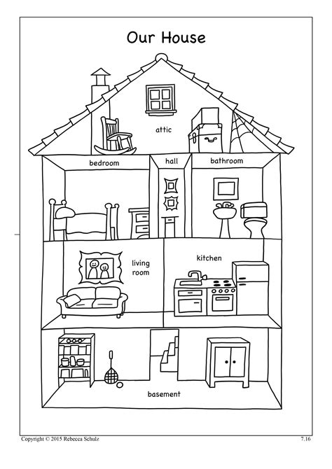 Resultado de imagen para worksheets parts of the house | Kindergarten worksheets, Learning ...