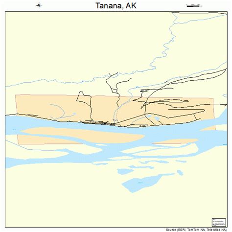 Tanana Alaska Street Map 0275160