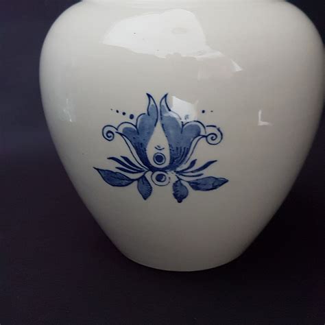 Vintage Hand Painted Blue Delft Pottery AMPHORA Tobacco Jar, NO lid ...