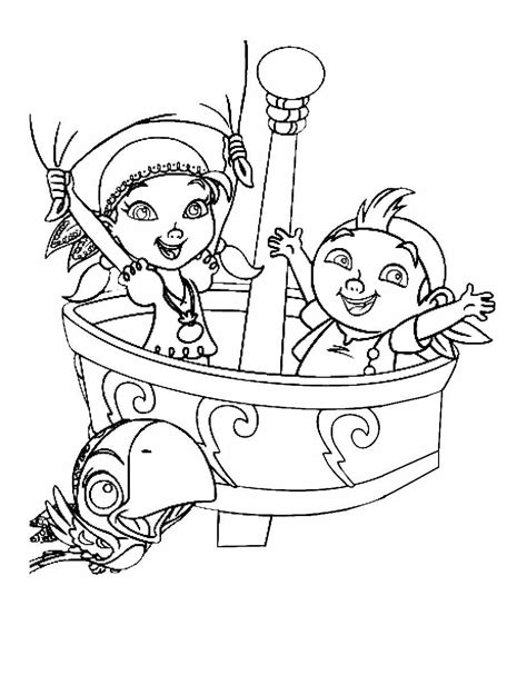 Jake and the pirates (Disney) coloring page to print for kids - Jake and the pirates Coloring ...