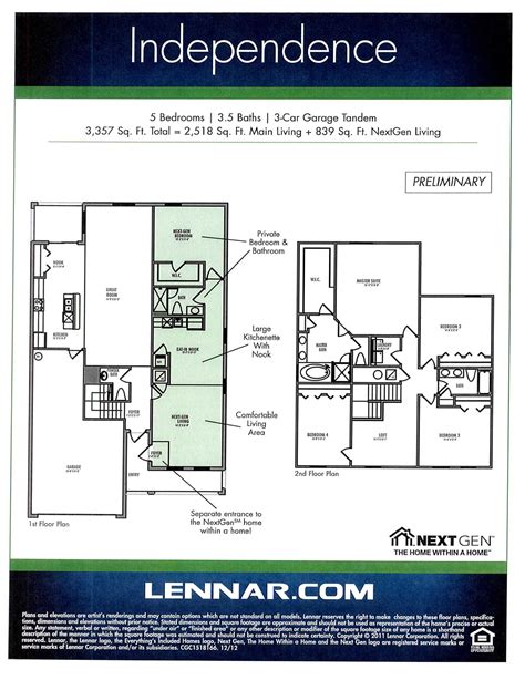 Lennar Next Generation Homes Floor Plans - floorplans.click