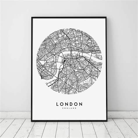 London Map London Print Map Print London Poster London | Etsy