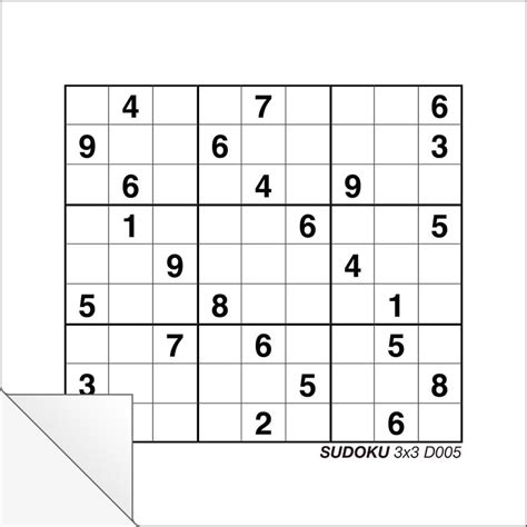 Free Printable Sudoku 3x3 D005 | Creative Center