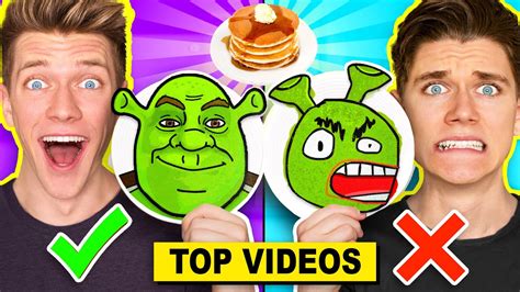 FUNNIEST PANCAKE ART vs MYSTERY WHEEL Challenges! How To Make DIY Minecraft & Marvel | Collins ...