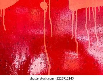 Orange Graffiti Spray Paint Drips On Stock Photo 2228912143 | Shutterstock