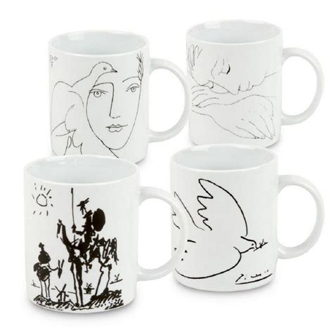 Unbranded Konitz 4-Piece Assorted Picasso Porcelain Mug Set-4410026789 - The Home Depot ...