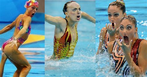 24 Hilariously Horrifying Stills of Synchronized Swimmers' Faces That Will Haunt Your Dreams ...