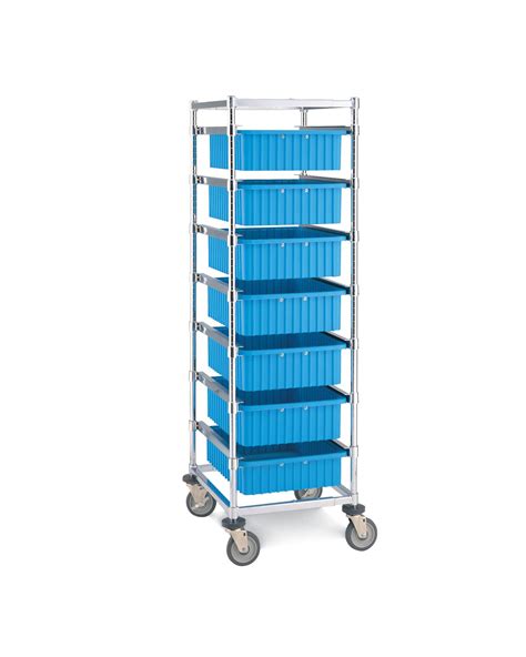 Super erecta Wire Mobile Kitting Cart, Adjustable Single Bay, Resilient ...