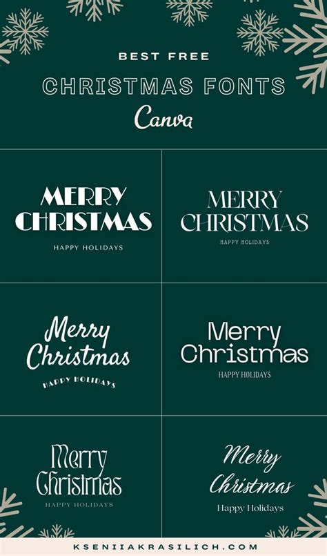 56 Best Christmas fonts Combinations ( for Canva ) | Christmas fonts ...