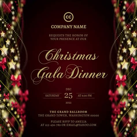 Christmas Gala Invitation Template | PosterMyWall