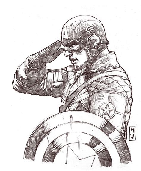 Captain America Sketch by AdmiraWijaya on deviantART | Captain america ...