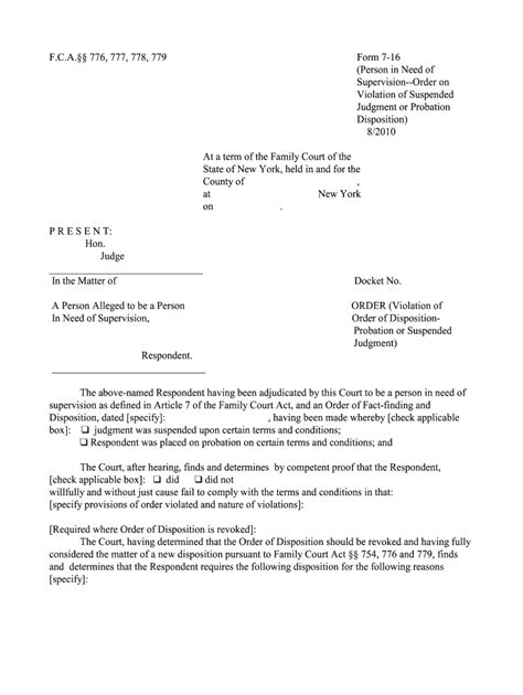 New York State Court Acts , Family Court FCT 633NY Form - Fill Out and Sign Printable PDF ...