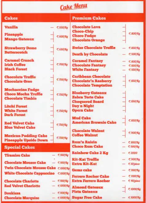 Crave Desserts & Bakes Menu - Zomato