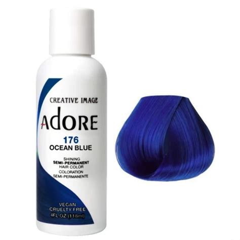 Adore Semi-Permanent Haircolor #176 Ocean Blue 4 Ounce (118ml) * BEAUTY TALK LA * - Walmart.com