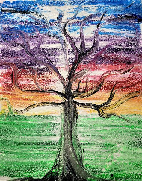 Tree of Life – Acrylic Paint Pouring Kit – 16 x20″ Canvas - ArtKits.com