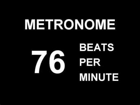 METRONOME 76 BPM (BEATS PER MINUTE) | Metronome, Beats, Backing tracks