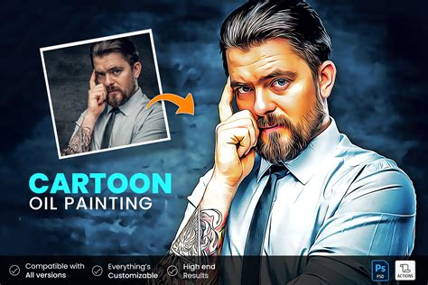 Cartoon Oil Painting | Actions ~ Creative Market