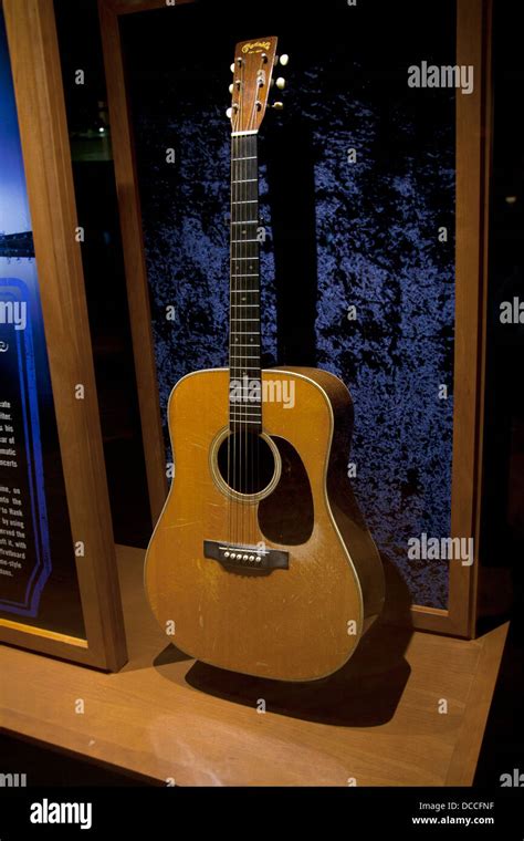 Martin guitar owned by Hank Williams in the Country Music Hall of Fame and Museum in Nashville ...