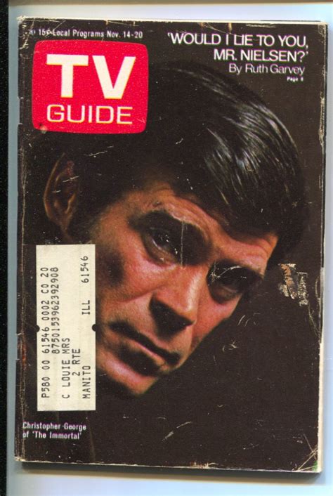 TV Guide 11/14/1970-The Immortal-Christopher George cover Eastern Illinois edition-VG: (1970 ...