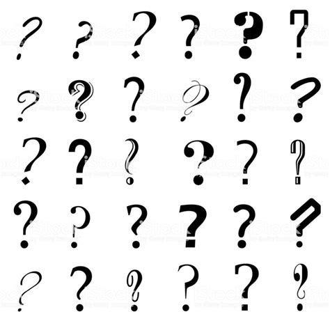 Set of ink question marks. | Question mark, Free vector art, Lettering