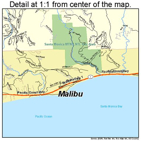 Malibu California Street Map 0645246