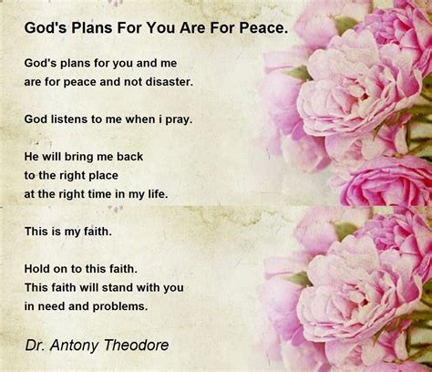 God's Plans For You Are For Peace. - God's Plans For You Are For Peace ...